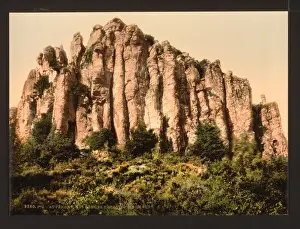 The Basaltic rocks at Bort, Auvergne Mountains, France