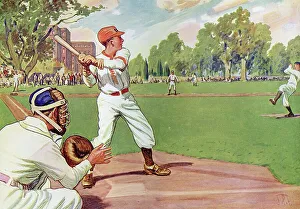 Baseball in the United States 1928 drawn by J.P. Paterson