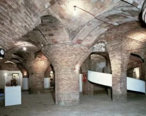 Modernism Collection: Basement of Guell Palace. By Antoni Gaudi (1852-1926)