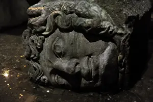 Basilica Cistern. 6th century. Medusa column base. Istanbul