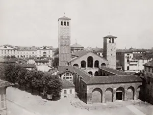 Religious Residence Prints: The Basilica of Sant Ambrogio, Amrose, Milan, Italy