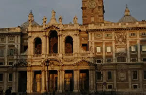 Lamppost Collection: Basilica of Santa Maria Maggiore. Main facade, 1743, by Ferd
