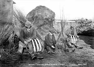 Baskets Collection: Basket Making, Gawleys Gate. Loch Neagh