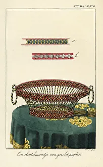 Furnishing Prints: A basket made of rolled paper