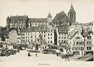 Basle Prints: Basle - Switzerland - Barfusserplatz
