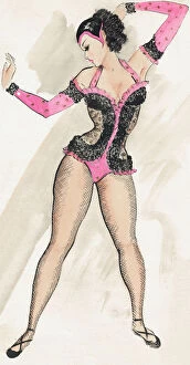 Images Dated 1st March 2017: Basque Vogue Pose - Murrays Cabaret Club costume design