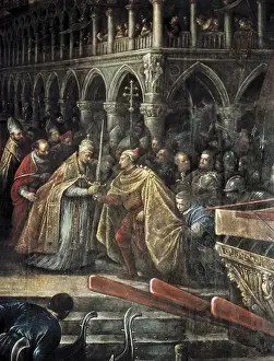 Cinquecento Prints: BASSANO, Francesco (1540-1592). Meeting of Pope