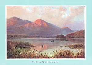 Breanski Prints: Bassenthwaite Lake and Skiddaw Landscape scene