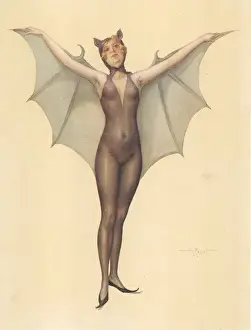 Transparent Prints: Bat Girl by A. Penot