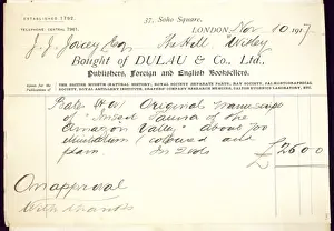 Bates, H. W. Invoice
