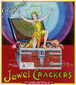 Treasure Gallery: Batgers Christmas crackers box label