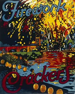 Bright Prints: Batgers Fireworks crackers box label