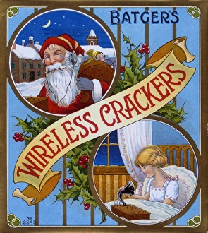 Christmas cracker box label