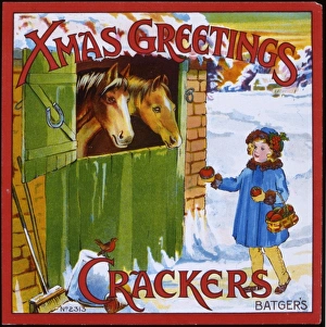 Christmas cracker box label