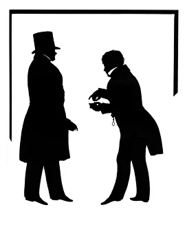 Bath Characters by Edouart - John Roebuck and John Liston