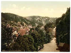 Bath Grund (i. e. Bad Grund) with Iberg, Hartz, Germany