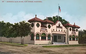 Californian Prints: Bath House, Paso Robles, San Luis Obispo, California, USA