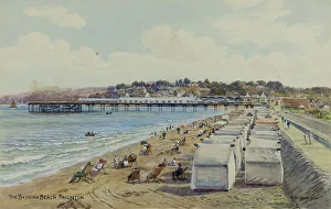 Paignton Prints: Bathing Beach, Paignton, Devon