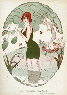Bathing Lady and Woman