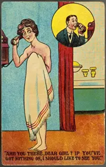 Suggestive Prints: Bathing / Nothing on C1910
