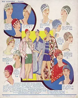 Wraps Prints: Bathing Caps 1929