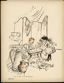 Bathing a French Doll