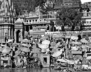 Bathing ghat, Benares (Varanasi), India