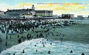 Bathing Grounds North of Steel Pier, Atlantic City, NJ, USA