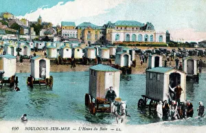 Boulogne Collection: Bathing Hour at Boulogne-sur-Mer, Northern France