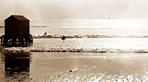 A bathing machine, Victorian period