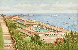 Bathing Pool from the Leas, Folkestone, Kent