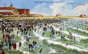 Bathe Prints: Bathing Scene - Atlantic City, USA