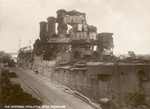 Battered Prints: Battered cruiser HMS Vindictive after Zeebrugge Raid
