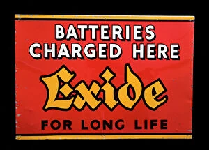 Charge Gallery: Batteries Charged Here sign