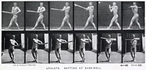 Batting Prints: Batting at baseball Date: 1887
