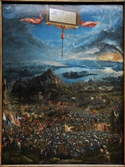 Images Dated 26th December 2012: The Battle of Alexander at Issus. Oil painting by the German