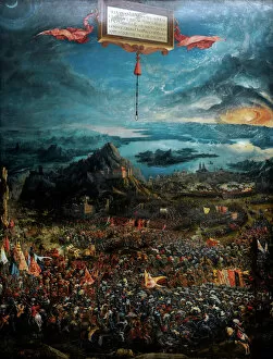 Images Dated 26th December 2012: The Battle of Alexander at Issus. Oil painting by the German