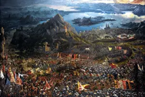 The Battle of Alexander at Issus. Oil painting by the German