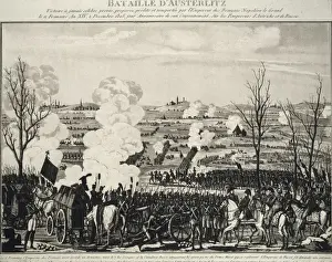 Napoleonic Prints: Battle of Austerlitz, between the French Empire