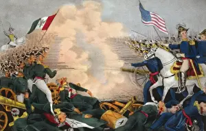 Buena Prints: Battle of Buena Vista--Fought February 23d, 1847--The Americ