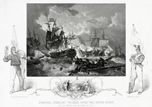 Images Dated 29th January 2021: BATTLE OF CAMPERDOWN Duncan intercepts a Dutch fleet sailing to help the French