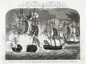 Images Dated 28th January 2021: BATTLE OF CAPE ST VINCENT Admiral Jervis defeats a Spanish squadron Date