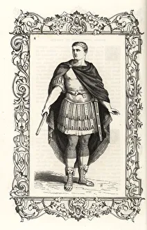 16th Century Prints: Battle costume of an ancient Roman consul or tribune