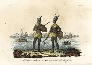 Battle costume of the natives of Dalagoa Bay
