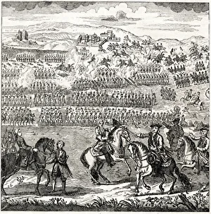 Cannon Prints: The Battle of Culloden, 16 April 1746, during the Jacobite Rising. Date: 1746