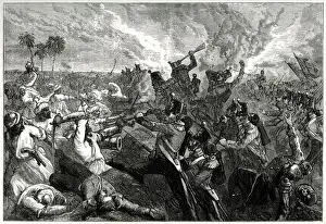 Sikh Prints: Battle of Ferozeshah, India, during the First Anglo-Sikh War (1845-1846)