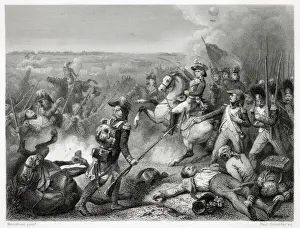 Repulse Prints: BATTLE OF FLEURUS The French under Jourdan repulse the Austrians led by Coburg