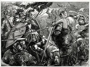 Northumberland Gallery: The Battle of Flodden, Northumberland, between England and Scotland, 9 September 1513