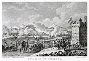 1793 Prints: At the battle of GEISBERG, the French under Hoche defeat the Austrians under Wurmser