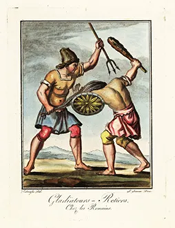 Trident Prints: A battle between gladiators, ancient Rome